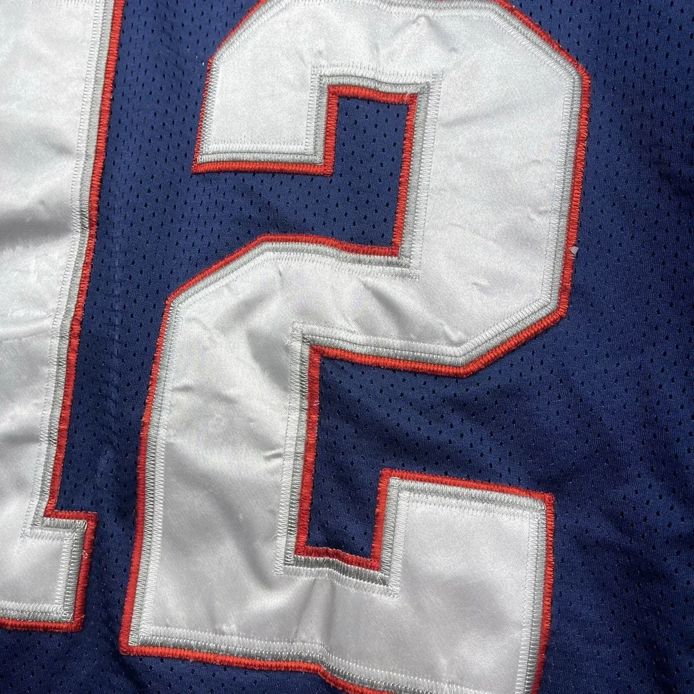 Vintage New England Patriots Reebok Jersey Mens 52 Tom Brady NFL #12 Blue Print